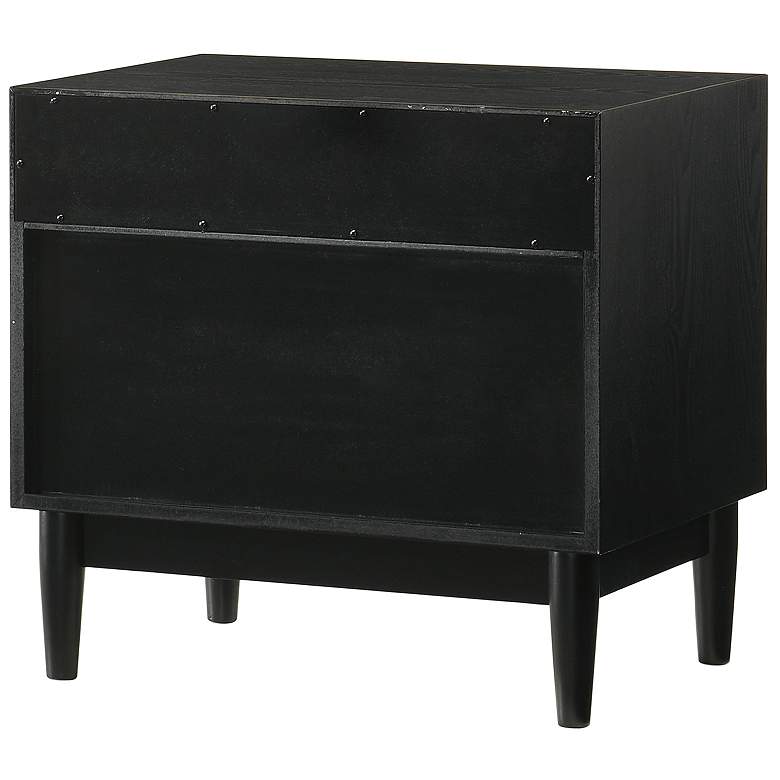 Image 4 Artemio 2 Drawer Nightstand with Shelf in Wood and Black Finish more views