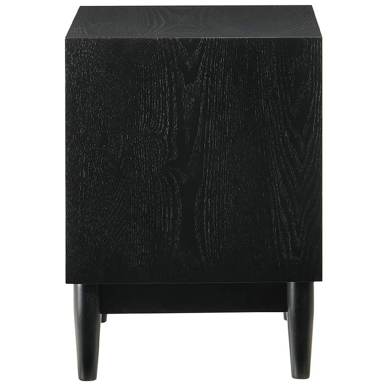 Image 6 Artemio 2 Drawer Nightstand with Shelf in Wood and Black Finish more views