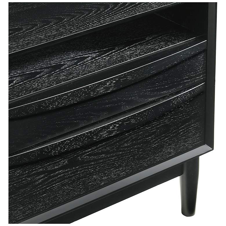 Image 7 Artemio 2 Drawer Nightstand with Shelf in Wood and Black Finish more views