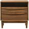 Artemio 2 Drawer Nightstand with Shelf in Wood and Walnut Finish