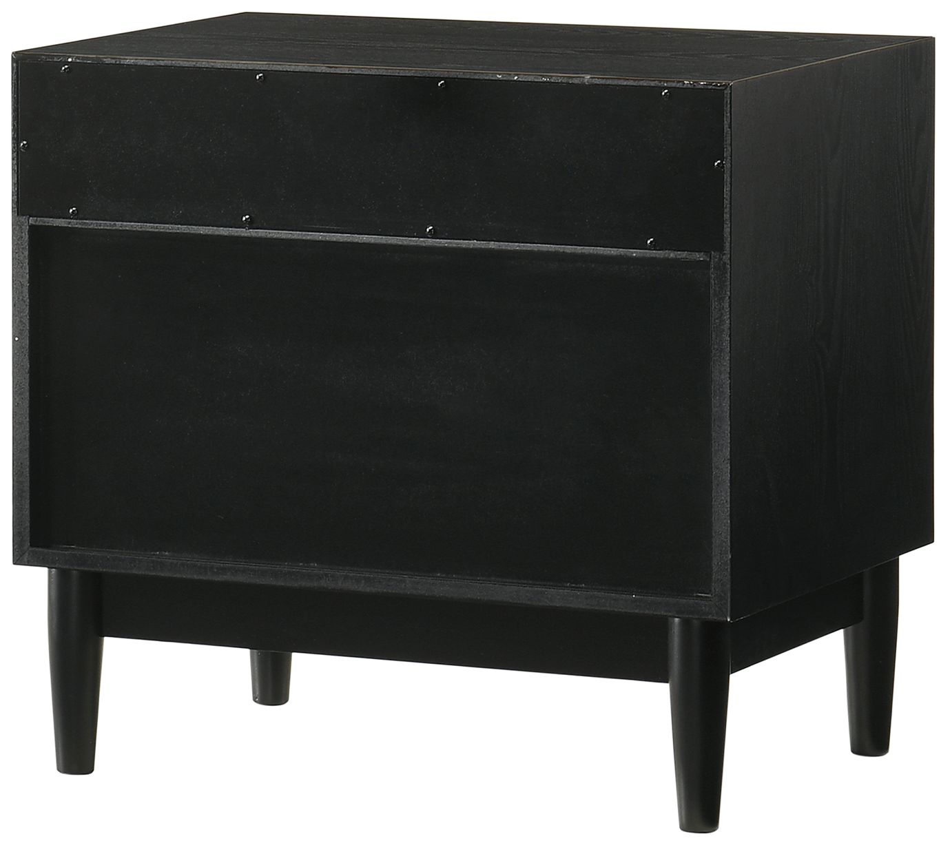 Image 4 Artemio 23" Wide Black Wood 2-Drawer Nightstand more views