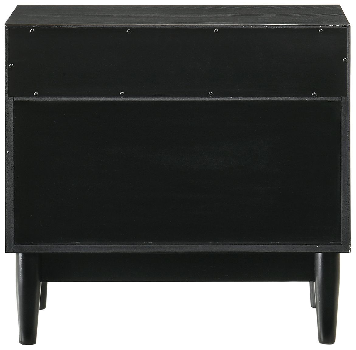 Image 5 Artemio 23" Wide Black Wood 2-Drawer Nightstand more views