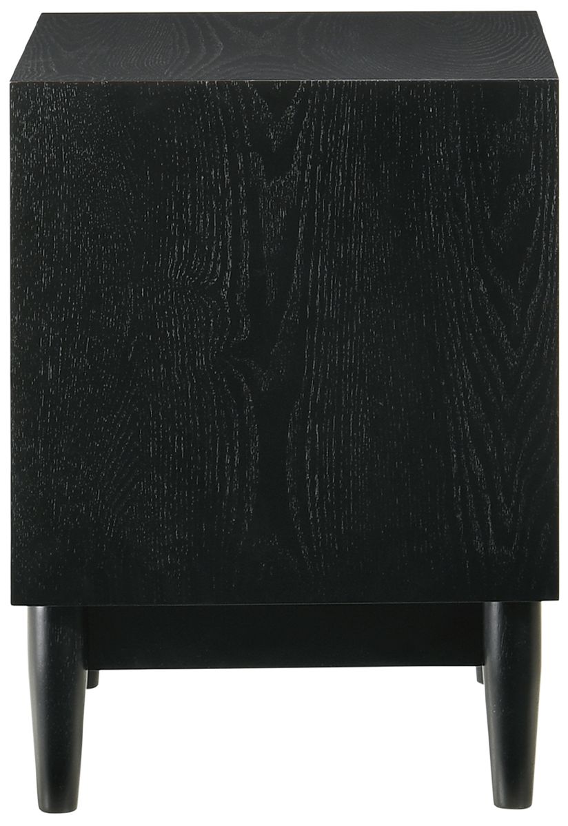 Image 6 Artemio 23" Wide Black Wood 2-Drawer Nightstand more views