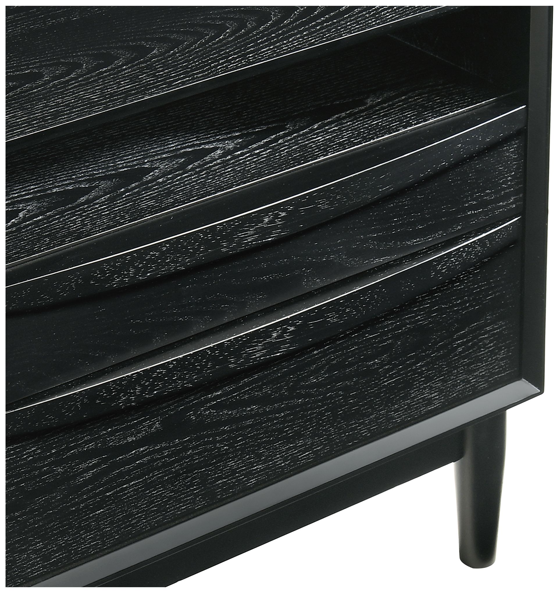 Image 7 Artemio 23" Wide Black Wood 2-Drawer Nightstand more views