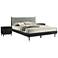 Artemio 3 Piece King Bedroom Set in Wood and Black Finish