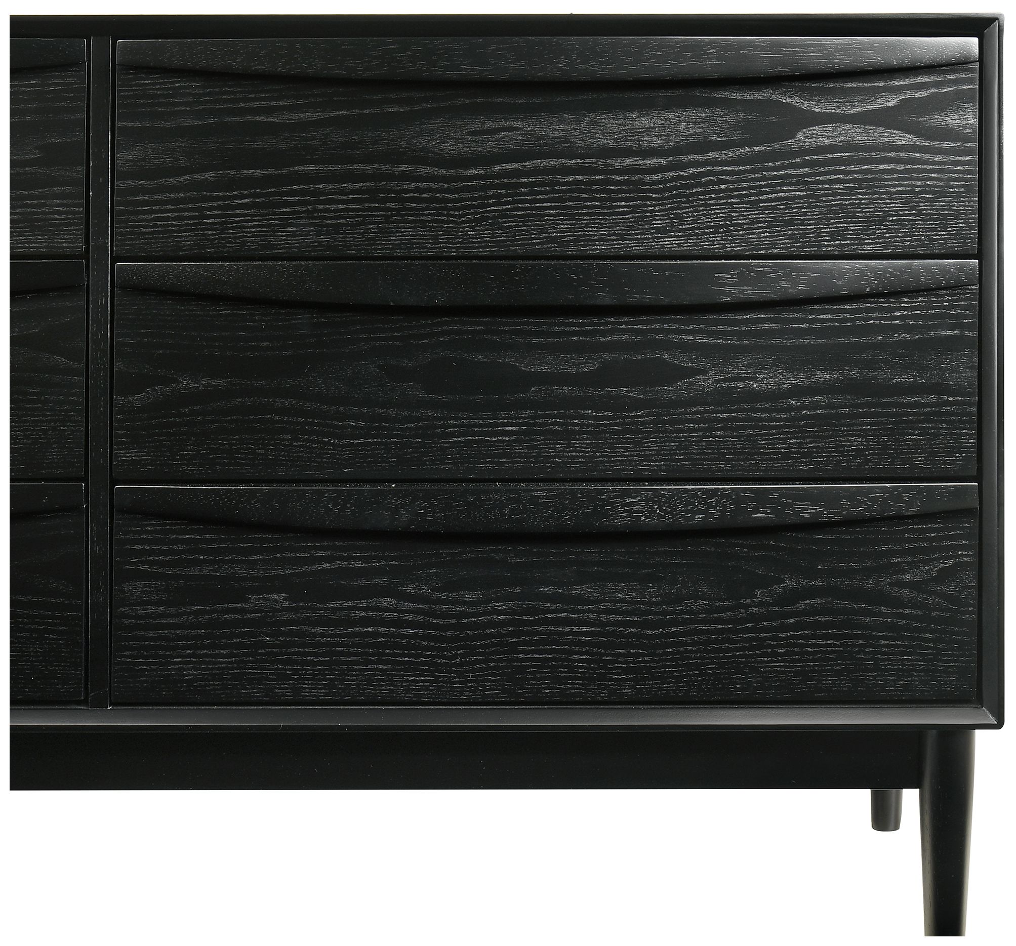 Image 7 Artemio 55" Wide Black Wood 6-Drawer Dresser more views