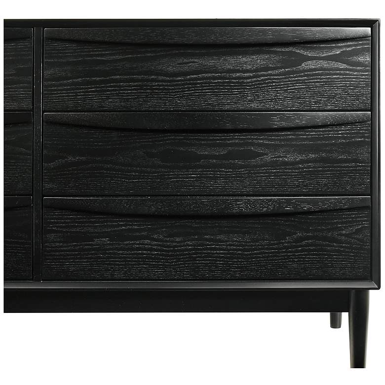 Image 7 Artemio 6 Drawer Dresser in Wood and Black Finish more views