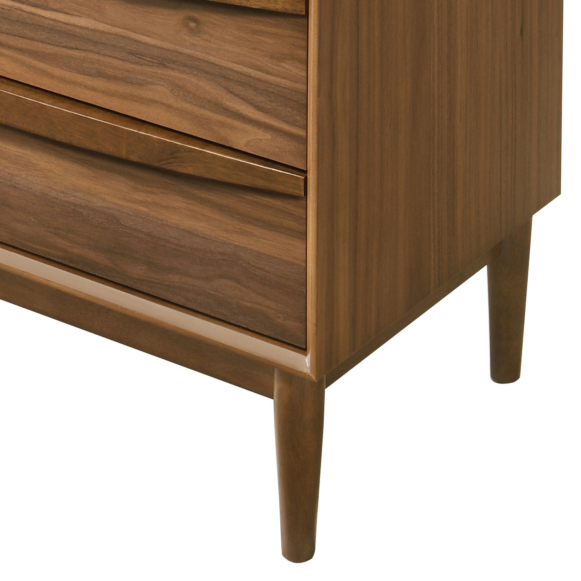 Artemio 6 Drawer Dresser in Wood and Walnut Finish