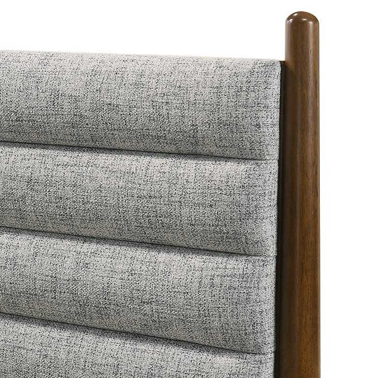 Image 4 Artemio King Platform Bed Frame in Wood and Walnut Finish more views