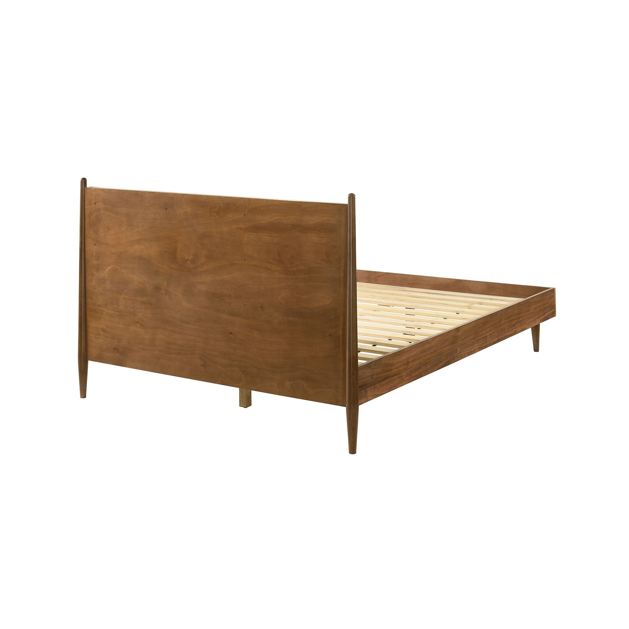 Image 6 Artemio Queen Platform Bed Frame in Wood and Walnut Finish more views