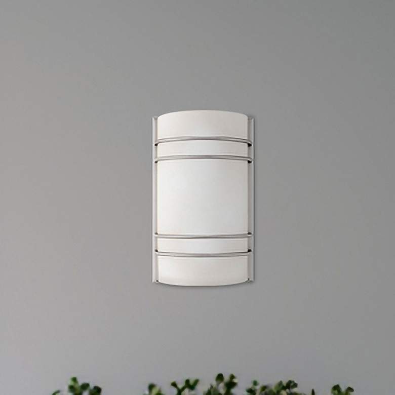 Image 1 Artemis 12 1/4" High Brushed Steel LED Wall Sconce