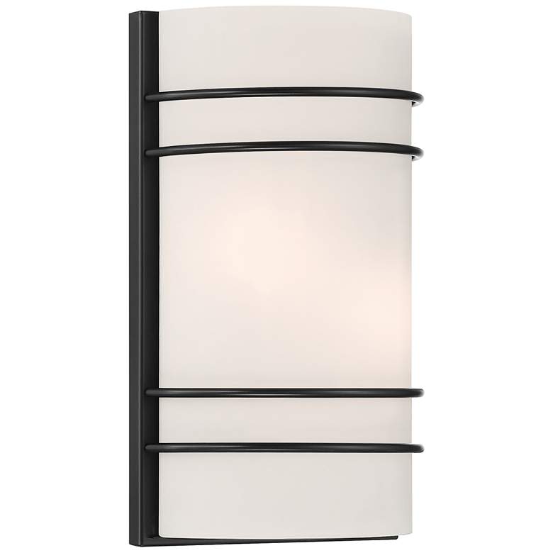 Image 1 Artemis 12 1/4" High Matte Black Wall Sconce