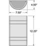 3_Artemis 12 1/4" High Matte Black Wall Sconce more views
