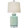 Artemis 17"H Green and White Fish Scale Accent Table Lamp