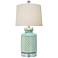 Artemis 17"H Green and White Fish Scale Accent Table Lamp