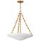 Artemis 19" Wide Natural Aged Brass and White Pendant Light
