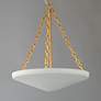 2_Artemis 19" Wide Natural Aged Brass and White Pendant Light more views