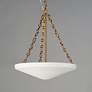 3_Artemis 19" Wide Natural Aged Brass and White Pendant Light more views