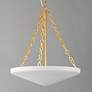 4_Artemis 19" Wide Natural Aged Brass and White Pendant Light more views