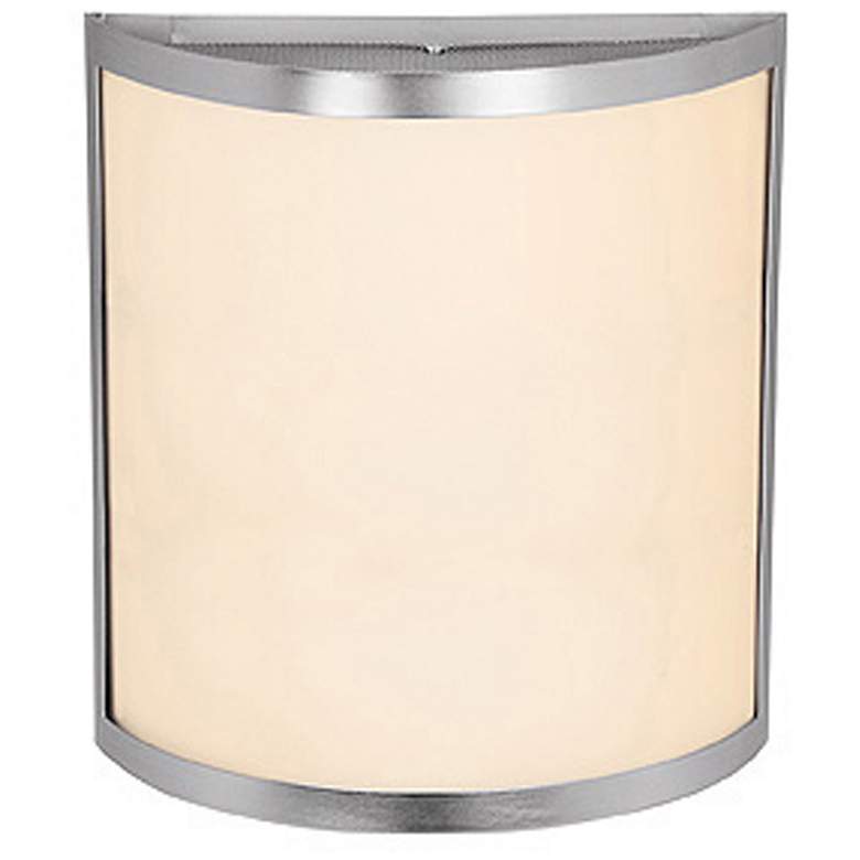 Image 1 Artemis - 2-Light Wall Sconce - Brushed Steel Finish - Opal Glass Shade