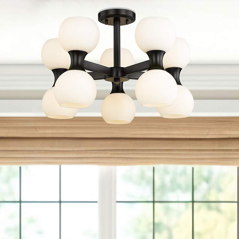 Image 2 Artemis 21" Wide Matte Black 10-Light Ceiling Light