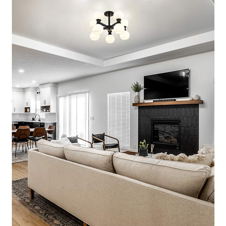 Image 4 Artemis 21" Wide Matte Black 10-Light Ceiling Light more views