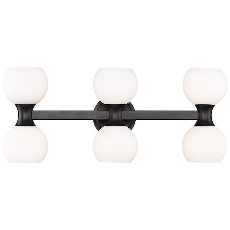 Image 1 Artemis 25" Wide Matte Black 6-Light Bath Light