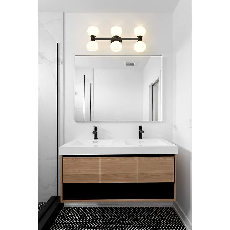 Image 3 Artemis 25" Wide Matte Black 6-Light Bath Light more views