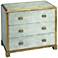 Artemis 34 1/2" Distressed Blue Wood 3-Drawer Console Chest