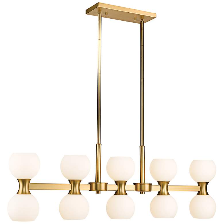Image 2 Artemis 40" Wide Modern Gold 10-Light Linear Chandelier