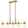 Artemis 40" Wide Modern Gold 10-Light Linear Chandelier