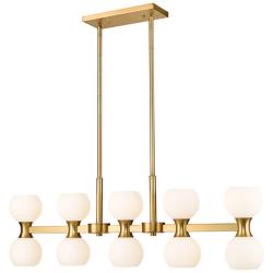 Artemis 40" Wide Modern Gold 10-Light Linear Chandelier