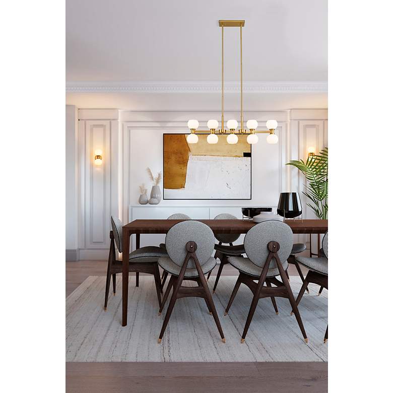 Image 4 Artemis 40" Wide Modern Gold 10-Light Linear Chandelier more views