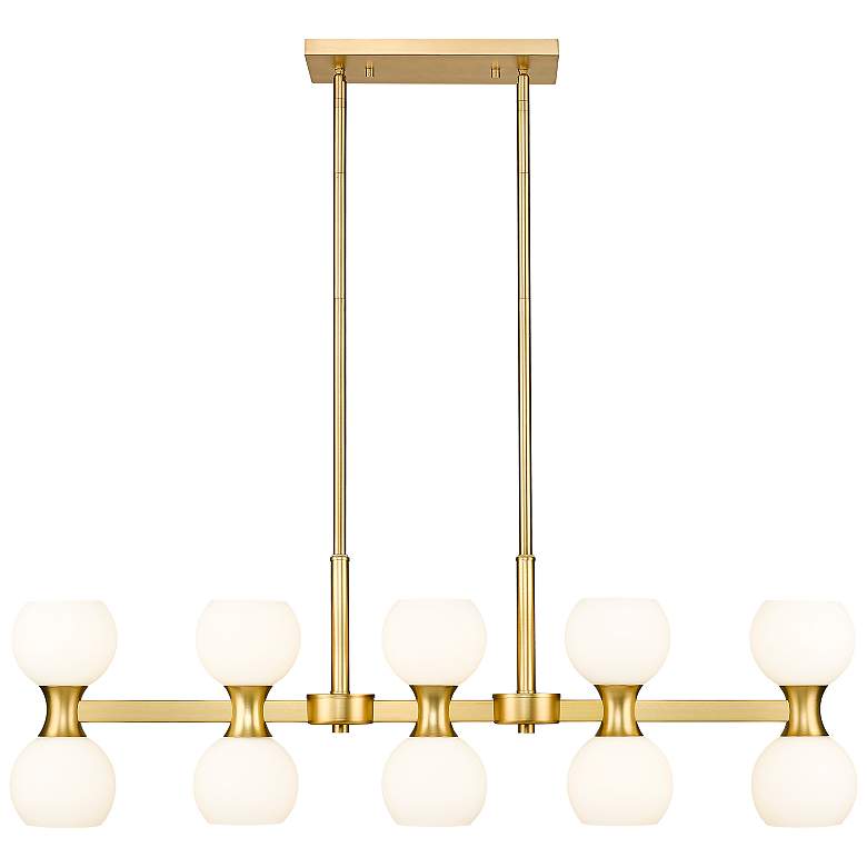 Image 5 Artemis 40" Wide Modern Gold 10-Light Linear Chandelier more views