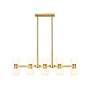 5_Artemis 40" Wide Modern Gold 10-Light Linear Chandelier more views