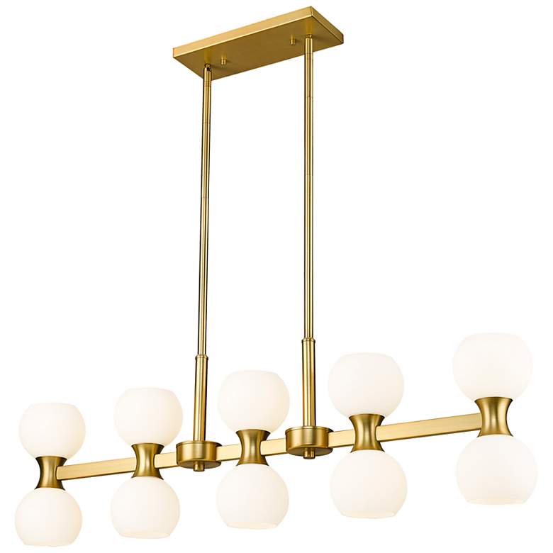 Image 6 Artemis 40" Wide Modern Gold 10-Light Linear Chandelier more views