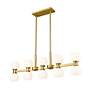 6_Artemis 40" Wide Modern Gold 10-Light Linear Chandelier more views