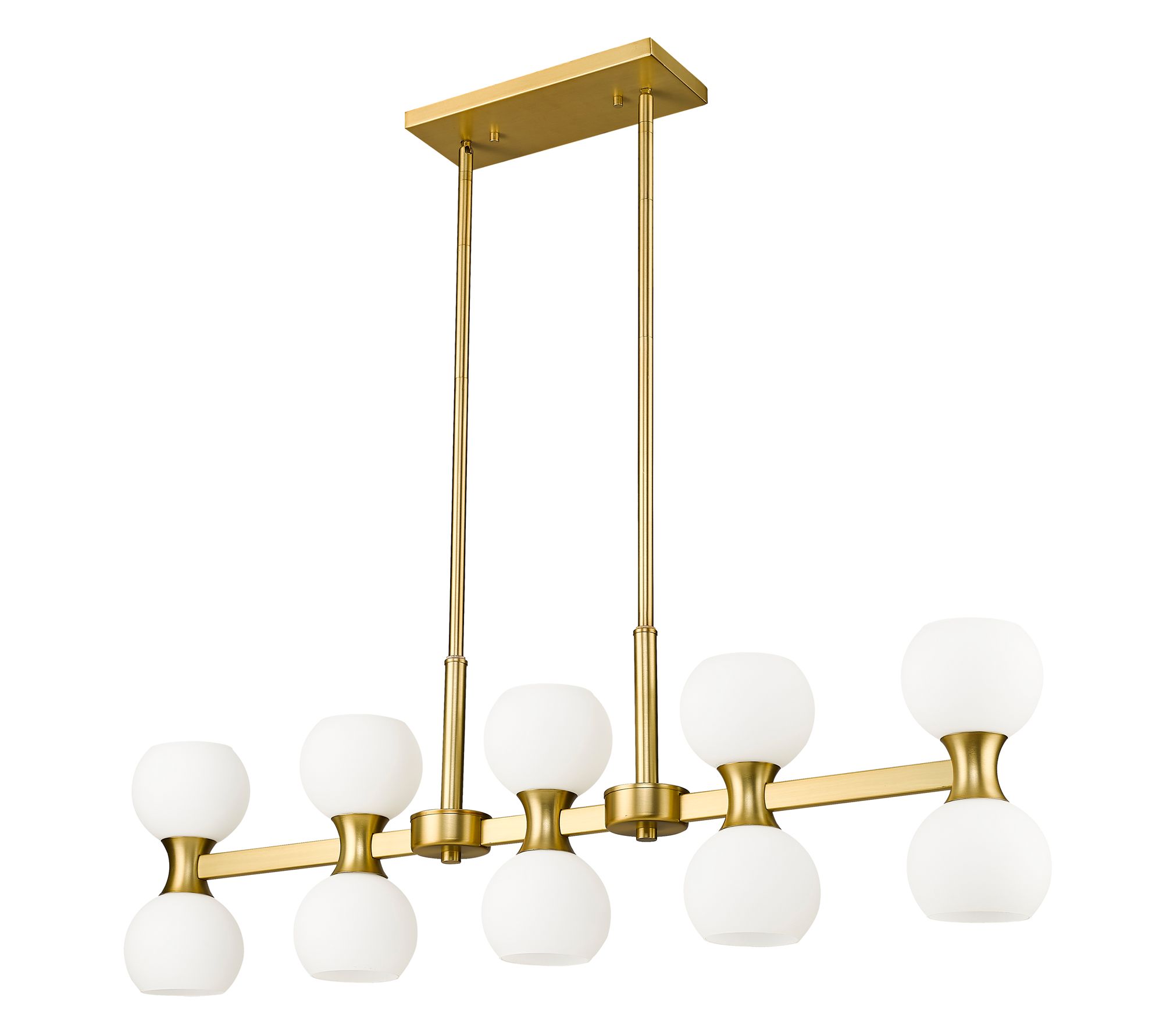 Artemis 40" Wide Modern Gold 10-Light Linear Chandelier