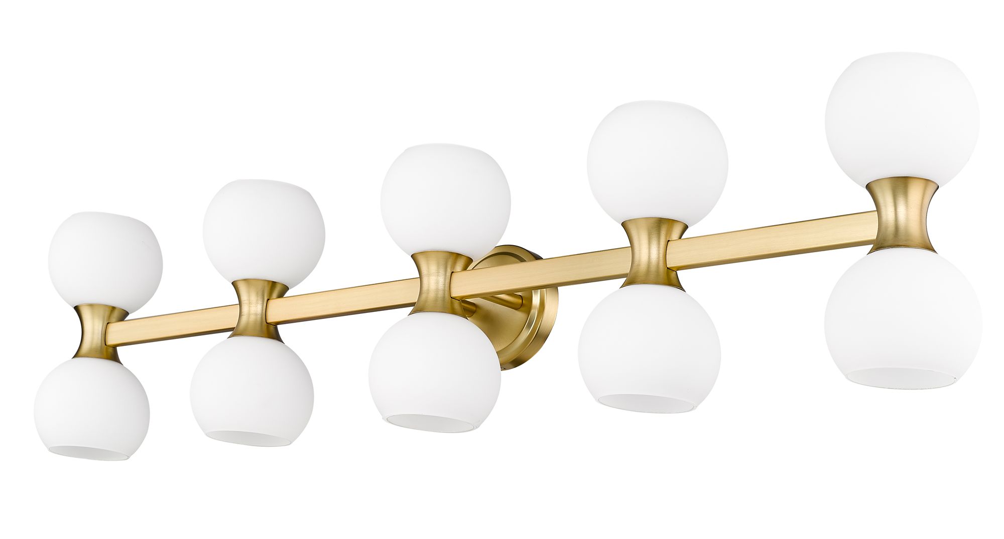 Artemis 45" Wide Modern Gold 10-Light Vanity Bath Light
