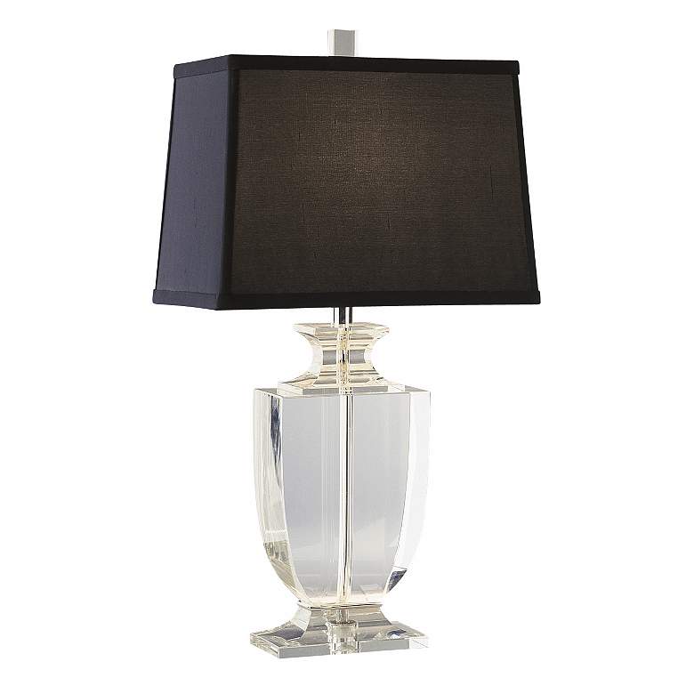 Image 1 Artemis Accent Clear Crystal Black Shade Table Lamp