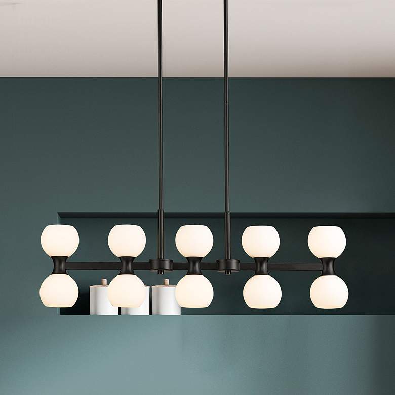Image 1 Artemis by Z-Lite Matte Black 10 Light Island Pendant