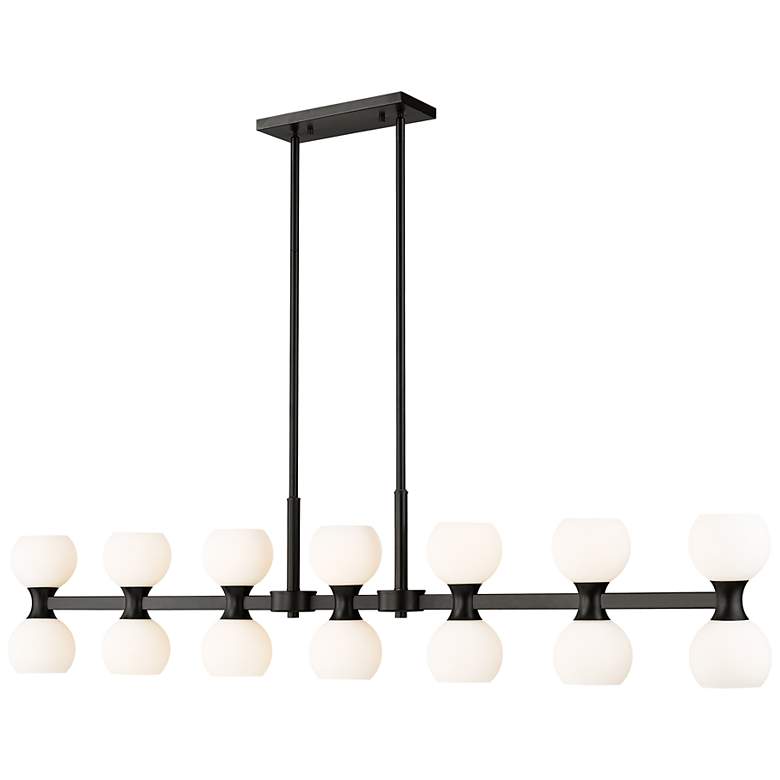 Image 1 Artemis by Z-Lite Matte Black 14 Light Island Pendant