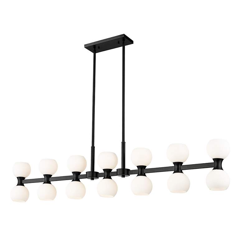Image 5 Artemis by Z-Lite Matte Black 14 Light Island Pendant more views