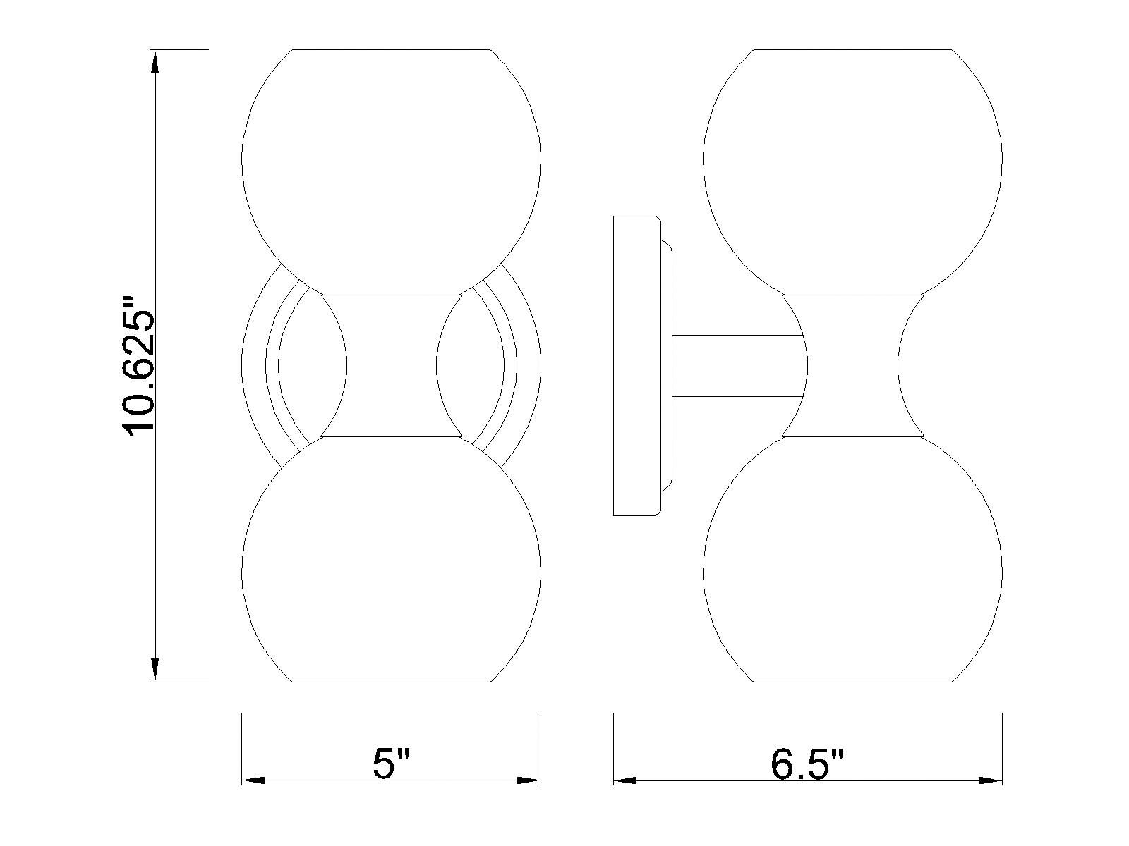 Artemis by Z-Lite Matte Black 2 Light Wall Sconce