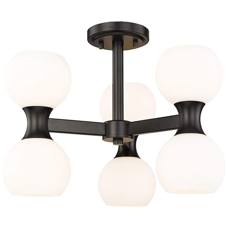 Image 2 Artemis by Z-Lite Matte Black 6 Light Semi Flush Mount