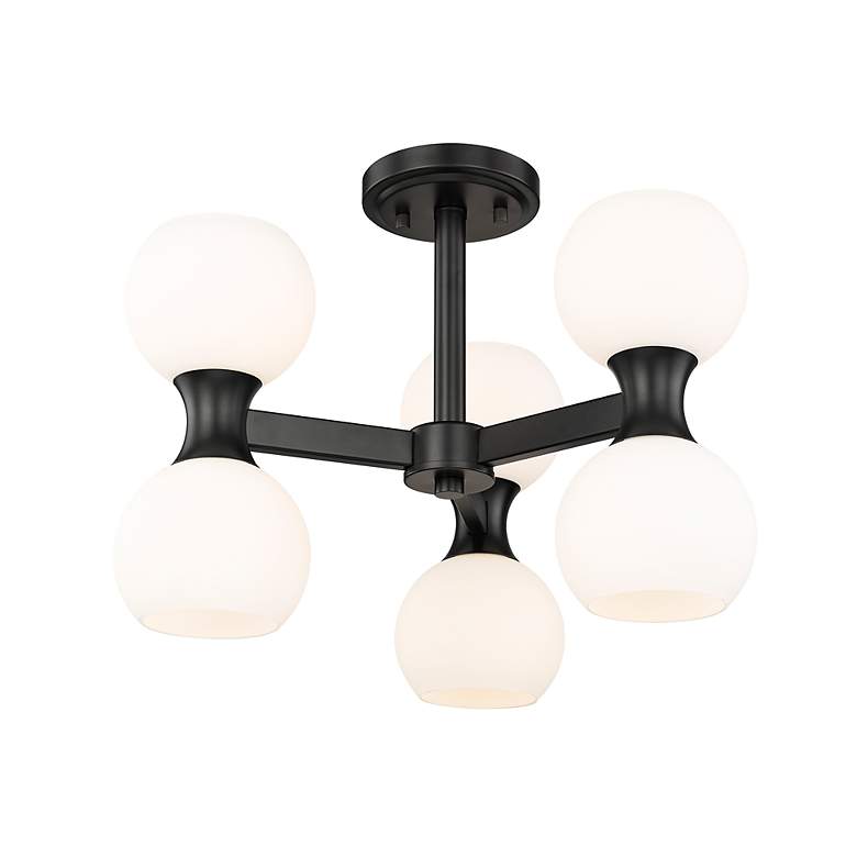 Image 5 Artemis by Z-Lite Matte Black 6 Light Semi Flush Mount more views