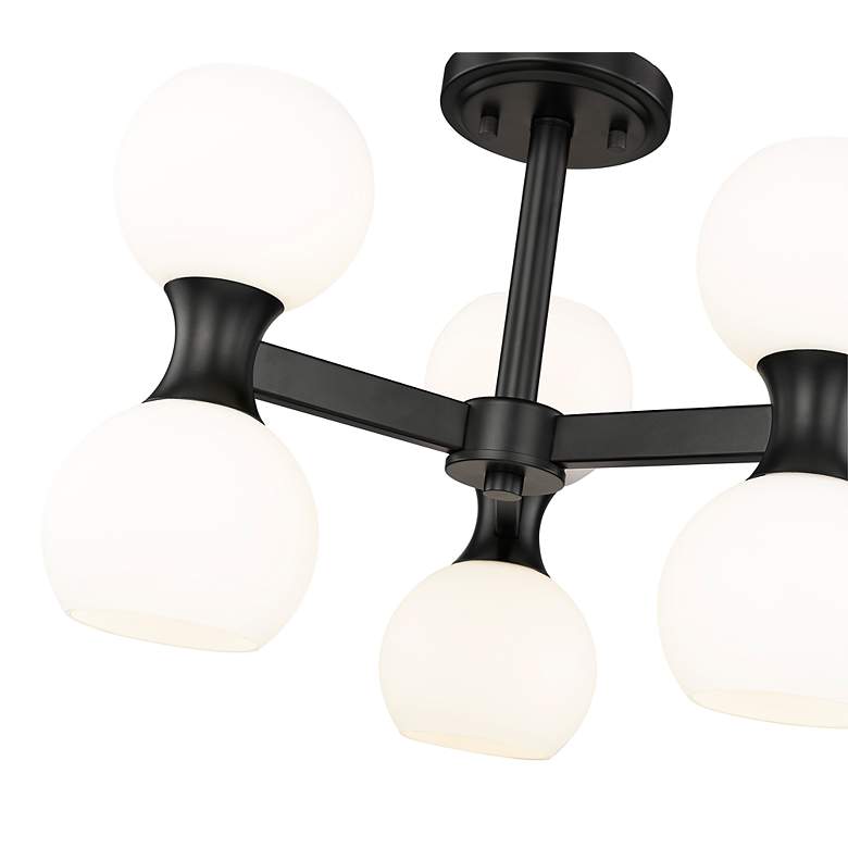 Image 7 Artemis by Z-Lite Matte Black 6 Light Semi Flush Mount more views