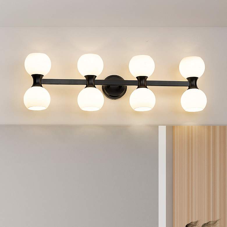 Image 1 Artemis by Z-Lite Matte Black 8 Light Vanity