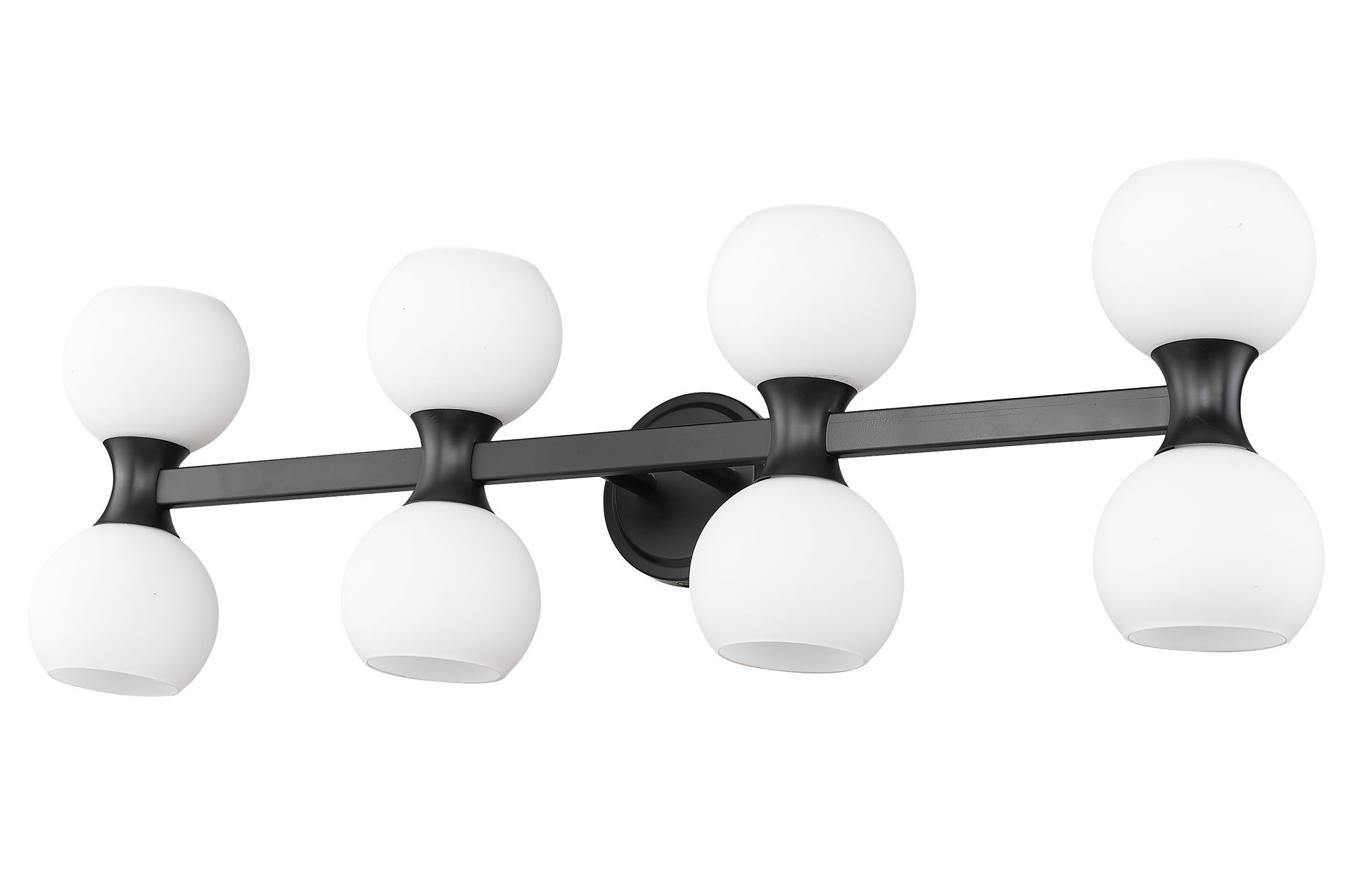 Artemis by Z-Lite Matte Black 8 Light Vanity