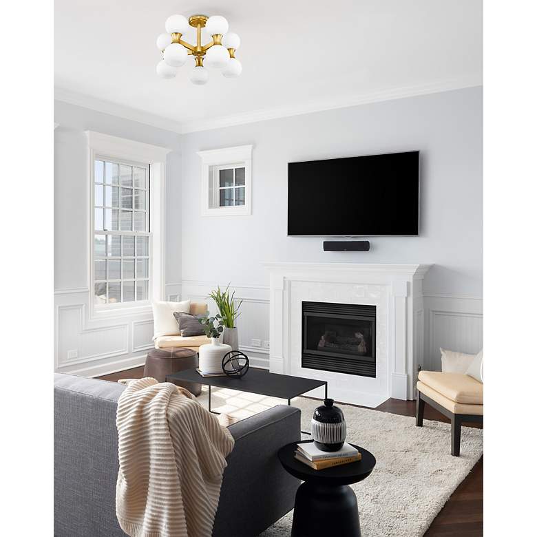 Image 3 Artemis by Z-Lite Modern Gold 10 Light Semi Flush Mount more views